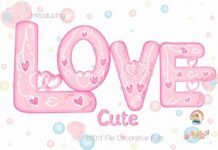 Love Cute Font Poster 1