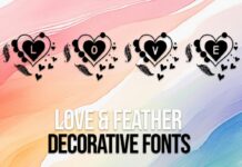 Love & Feather Font Poster 1