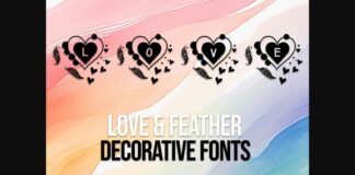 Love & Feather Font Poster 1