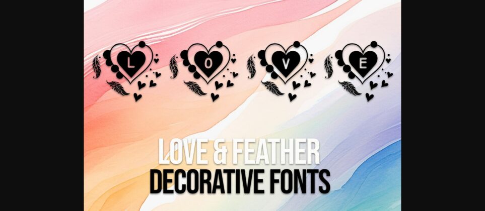 Love & Feather Font Poster 1