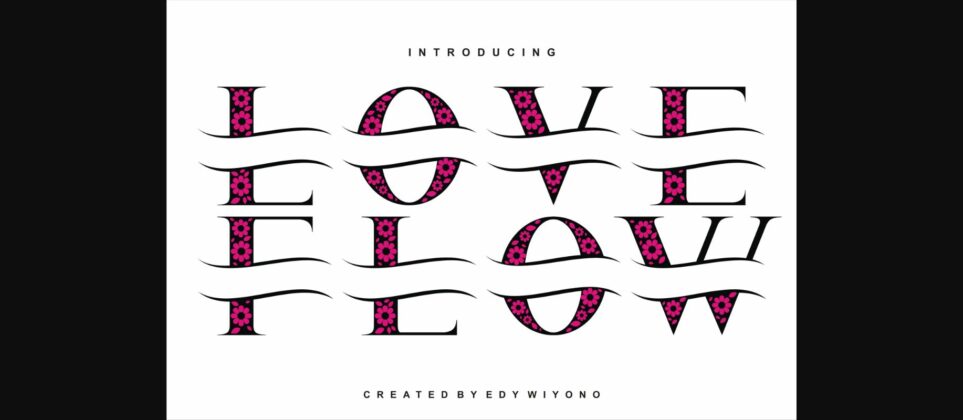 Love Flow Font Poster 3