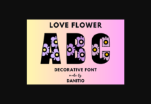 Love Flower Font Poster 1
