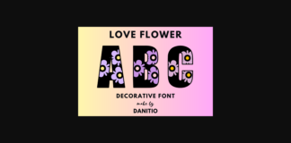 Love Flower Font Poster 1