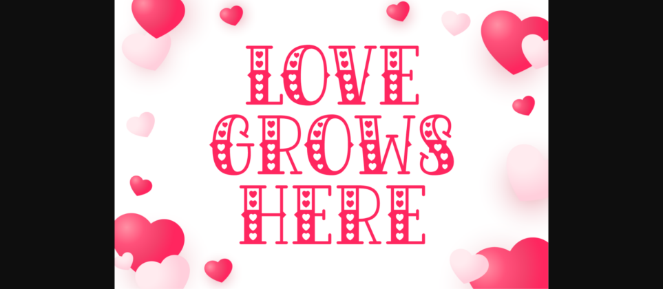 Love Grows Here Font Poster 3