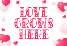 Love Grows Here Font Poster 1
