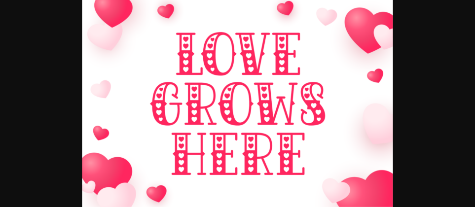 Love Grows Here Font Poster 1