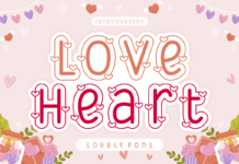 Love Heart Font Poster 1