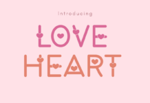 Love Heart Font Poster 1