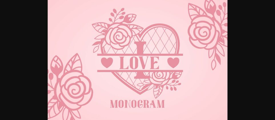 Love Monogram Font Poster 3