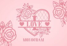 Love Monogram Font Poster 1