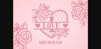 Love Monogram Font Poster 1
