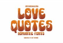 Love Quotes Font Poster 1