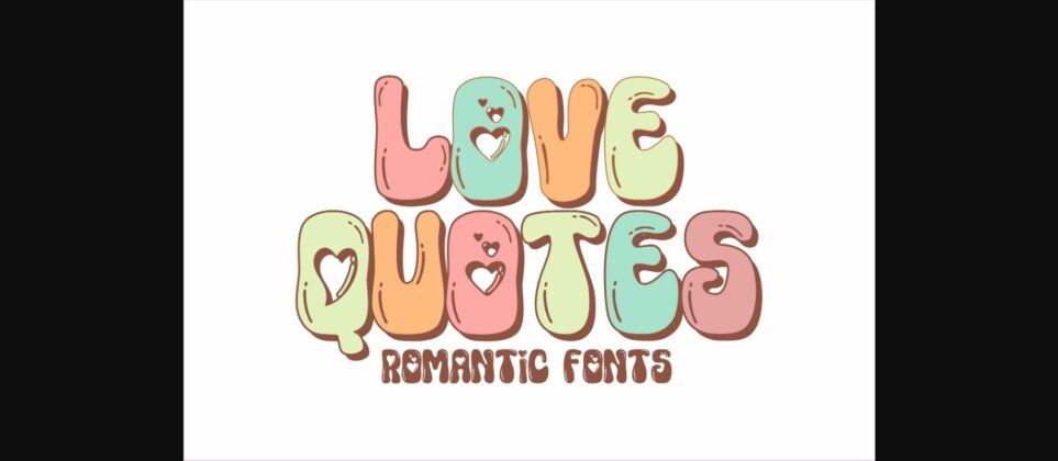 Love Quotes Font Poster 4
