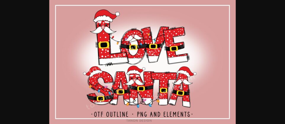 Love Santa Font Poster 3