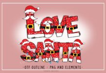 Love Santa Font Poster 1