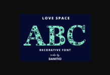 Love Space Font Poster 1