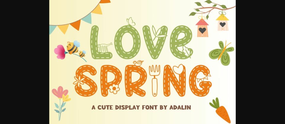 Love Spring Font Poster 3