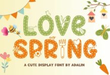 Love Spring Font Poster 1