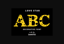 Love Star Font Poster 1