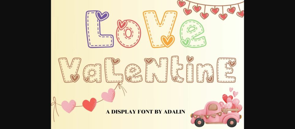 Love Valentine Font Poster 3