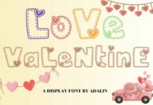 Love Valentine Font Poster 1