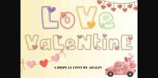 Love Valentine Font Poster 1