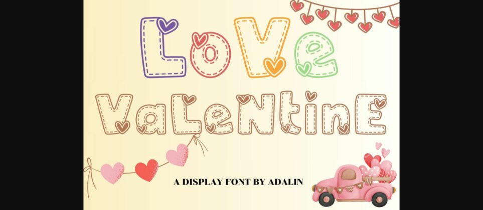 Love Valentine Font Poster 1