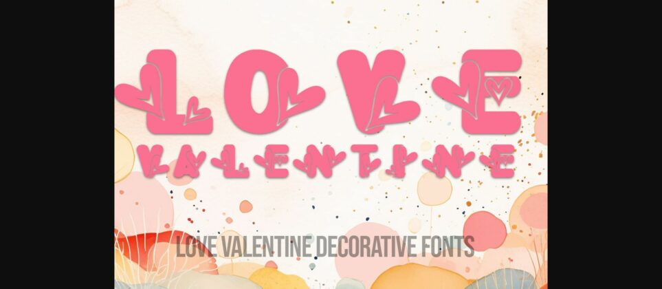 Love Valentine Font Poster 3