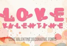 Love Valentine Font Love Valentine Font Poster 1