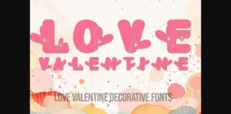 Love Valentine Font Poster 1