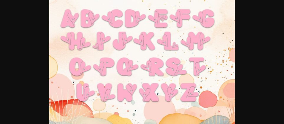 Love Valentine Font Poster 2