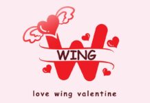 Love Wing Valentine Font Poster 1