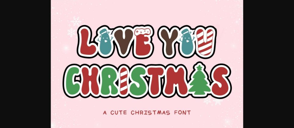 Love You Christmas Font Poster 3