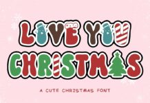 Love You Christmas Font Poster 1