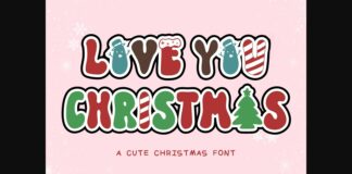Love You Christmas Font Poster 1