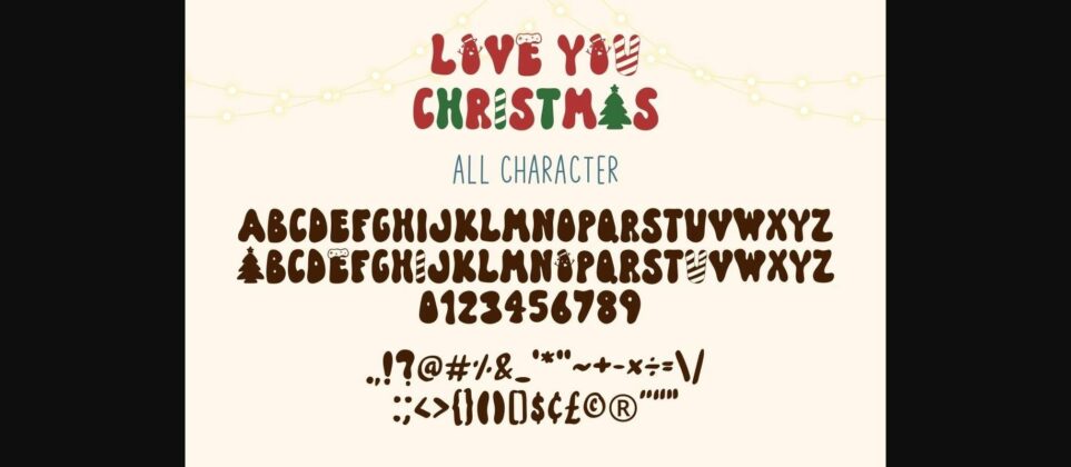 Love You Christmas Font Poster 7