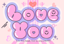 Love You Font Poster 1