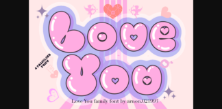 Love You Font Poster 1