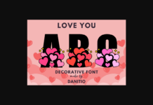 Love You Font Poster 1