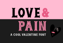 Love and Pain Font Poster 1