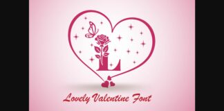 Lovely Valentine Font Poster 1