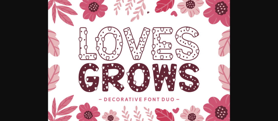Loves Grows Font Poster 3