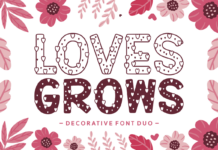 Loves Grows Font Poster 1