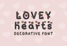 Lovey Hearts Font Poster 1