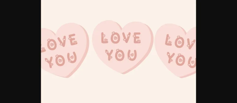 Lovey Hearts Font Poster 2