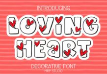 Loving Heart Font Poster 1