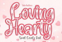Loving Hearty Font Poster 1