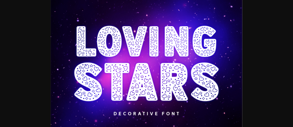 Loving Stars Font Poster 3