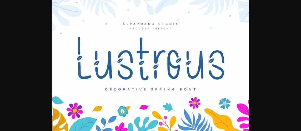 Lustrous Font Poster 3