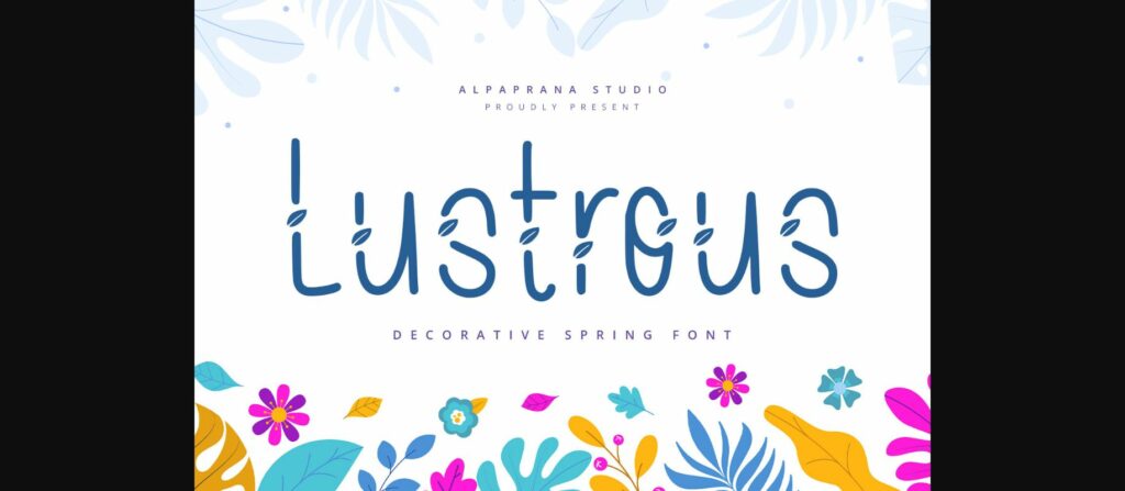 Lustrous Font Poster 1